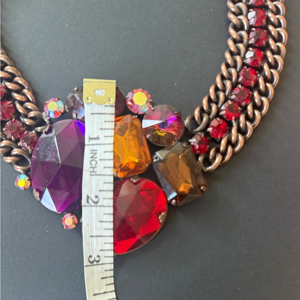 Juliana | Delizza & Elster for Alexis Kirk - Red Rhinestone Statement Necklace - Picture 9 of 10